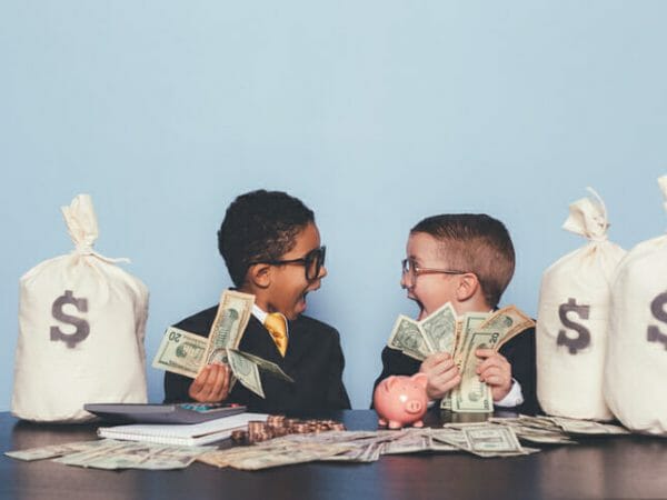 kids with money